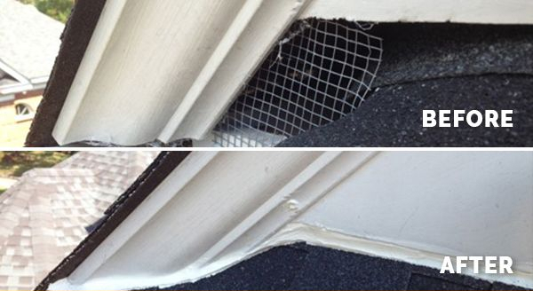 Damage repair before and after 